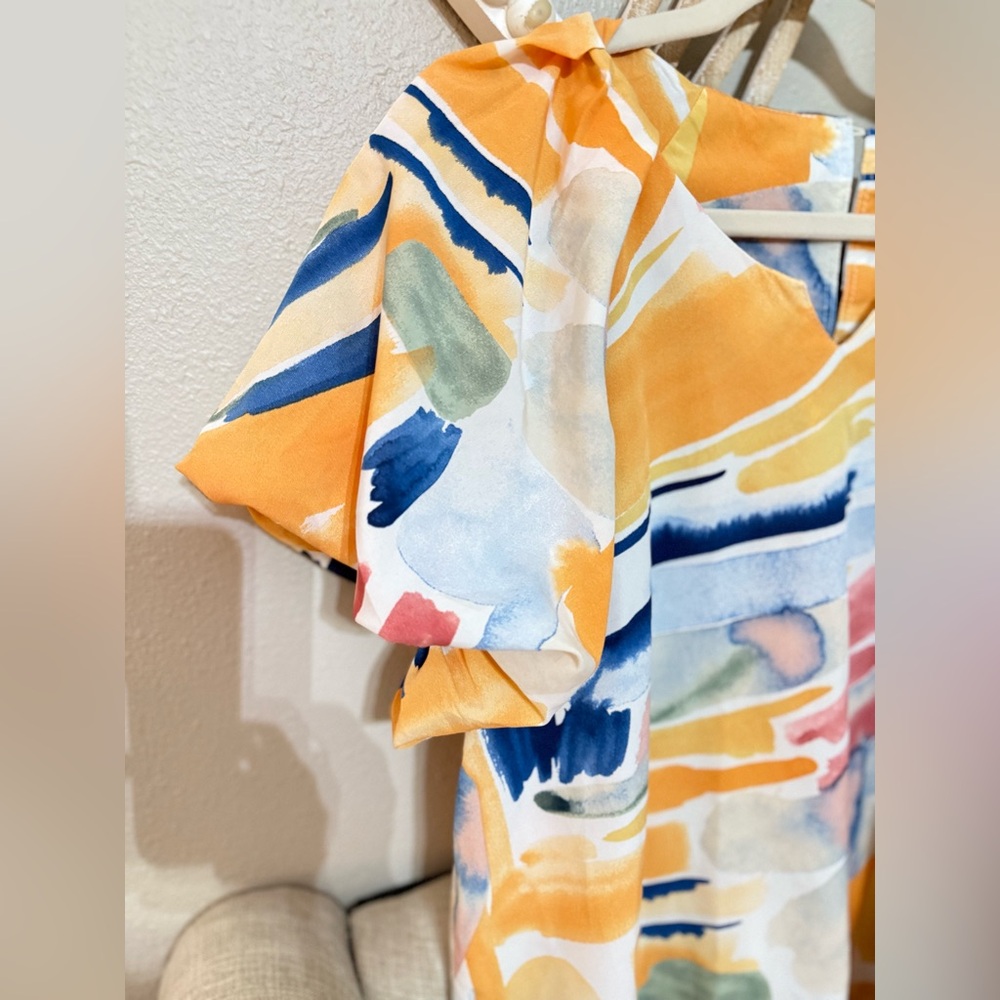 Umgee Multicolor Abstract Blouse - Picture 3 of 4